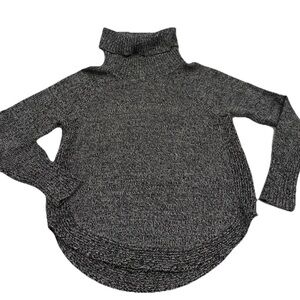 New York & Company Women’s Black White Marl Turtleneck Pullover Sweater M